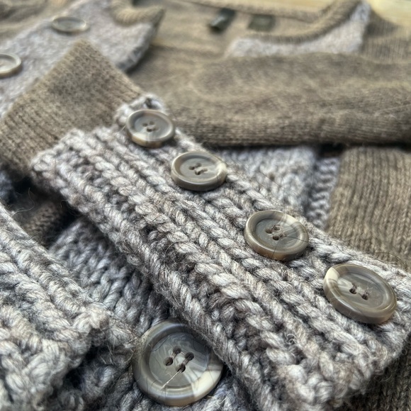 Vintage BKE Boutique Khaki wool/Alpaca Blend Cardigan Size S - Picture 2 of 3